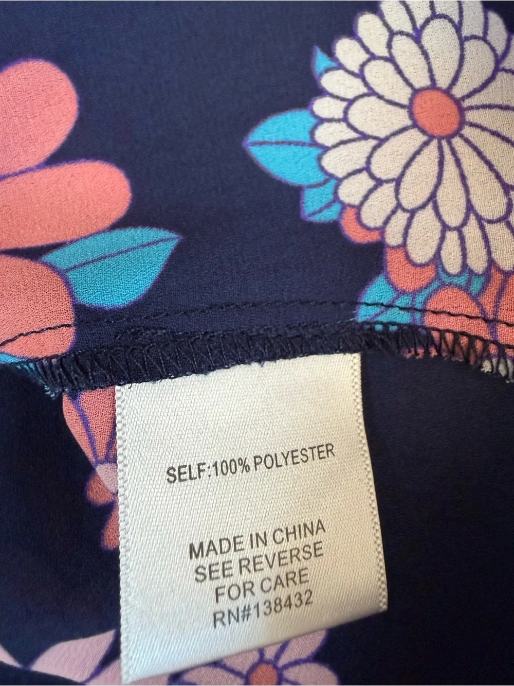 Modcloth Navy Floral Ruffle-Cap Button Blouse - Picture 8 of 8